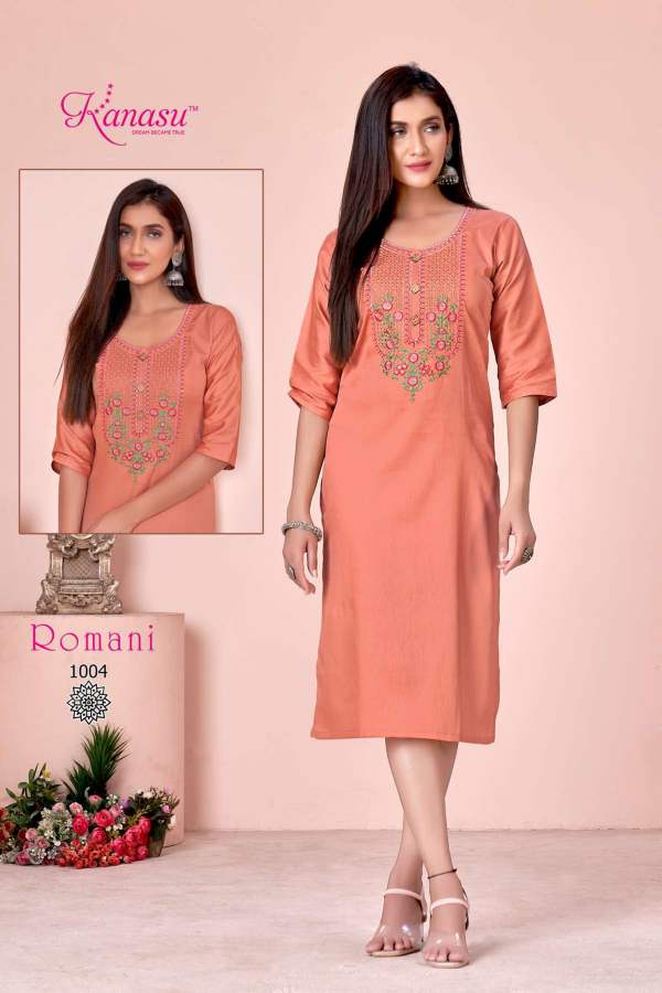 Kanasu Romani Wholesale Kurti Ethnic Wear Designer Collection